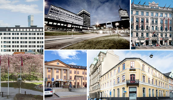 スウェーデン の Stockholm と他の 17 都市のオフィススペース